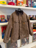 Vintage Carhartt Chestnut Brown Quilted Sandstone Duck Canvas Chore Jacket Coat Sz  XL