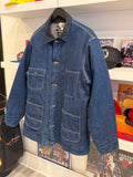 Vintage Sears Work’N Leisure Denim Chore Coat Jacket Blanket Lined Sz XL