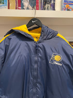 Indianapolis Pacers NBA Puffer Jacket with Hood Sz XL