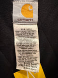 Vintage Carhartt Brown Duck Quilt Lined Active Jacket with Hood Sz XL