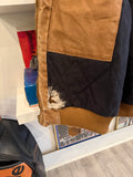 Vintage Carhartt Brown Duck Quilt Lined Active Jacket with Hood Sz XL