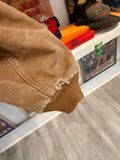 Vintage Carhartt Brown Duck Quilt Lined Active Jacket with Hood Sz XL