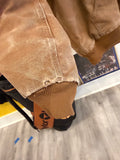 Vintage Carhartt Brown Duck Quilt Lined Active Jacket with Hood Sz XL