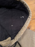 Vintage Carhartt Mushroom Duck Canvas Quilted Lined Jacket with Hood Sz XL