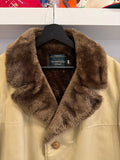 Vintage The Men’s Shop JC Penney Faux Fur Lined Trench Coat Sz M