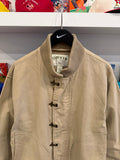 Orvis Beige Metal Snap Cotton Canvas Jacket Sz L