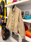 Orvis Beige Metal Snap Cotton Canvas Jacket Sz L