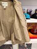 Orvis Beige Metal Snap Cotton Canvas Jacket Sz L