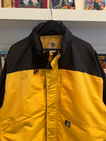 Carhartt J105 Workshield Mesh Lined Yellow & Black Jacket with Hood Sz XL