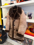 Vintage Stratojac Brown Sheepskin Shearling Coat Sz 40