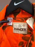 NWT Vintage Trebark Orange Camo Button Down Hunting Jacket Size XL Made in USA