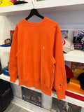 Vintage Neon Orange Champion Reverse Weave Sweatshirt Sz L Made in USA