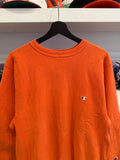 Vintage Neon Orange Champion Reverse Weave Sweatshirt Sz L Made in USA
