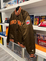 Vintage Cleveland Browns Starter Quilted Lined Varsity Jacket Sz XL Made in USA