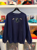 Vintage Izod Golf Navy Blue Embroidered Sweatshirt Sz XL