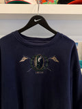 Vintage Izod Golf Navy Blue Embroidered Sweatshirt Sz XL