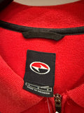 Vintage Nike Tiger Woods Yin Yang Swoosh Red 1/4 Zip Polo Shirt Sz XL