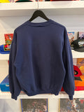 Vintage IU Indiana University Block Logo Flowers Embroidered Sweatshirt Sz M Made in USA