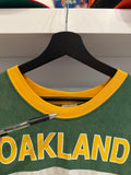 Vintage 1990 Oakland Athletics MLB American League Long Sleeve Top Sz M Allover Graphics Made in USA