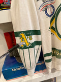 Vintage 1990 Oakland Athletics MLB American League Long Sleeve Top Sz M Allover Graphics Made in USA
