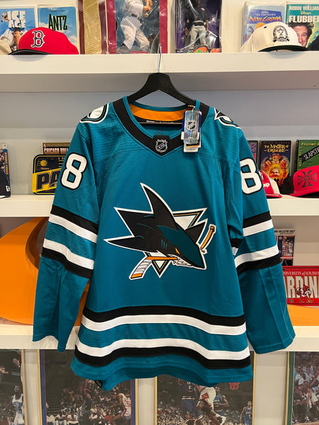 San Jose Sharks Brent Burns #88 NHL Teal adidas Hockey Jersey Sz