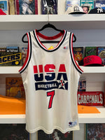 Vintage Larry Bird #7 USA Basketball Champion Jersey Sz 48 / Sz XL Made in USA