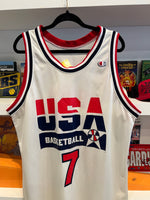 Vintage Larry Bird #7 USA Basketball Champion Jersey Sz 48 / Sz XL Made in USA