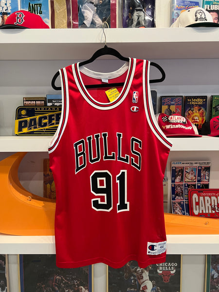 Dennis Rodman #91 Chicago Bulls Champion Jersey Sz 44 / Sz L