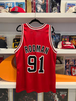Dennis Rodman #91 Chicago Bulls Champion Jersey Sz 44 / Sz L