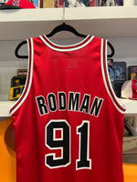 Dennis Rodman #91 Chicago Bulls Champion Jersey Sz 44 / Sz L