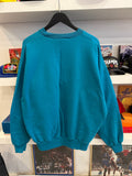Vintage 90s Nike Air Teal Embroidered Sweatshirt Sz XXL