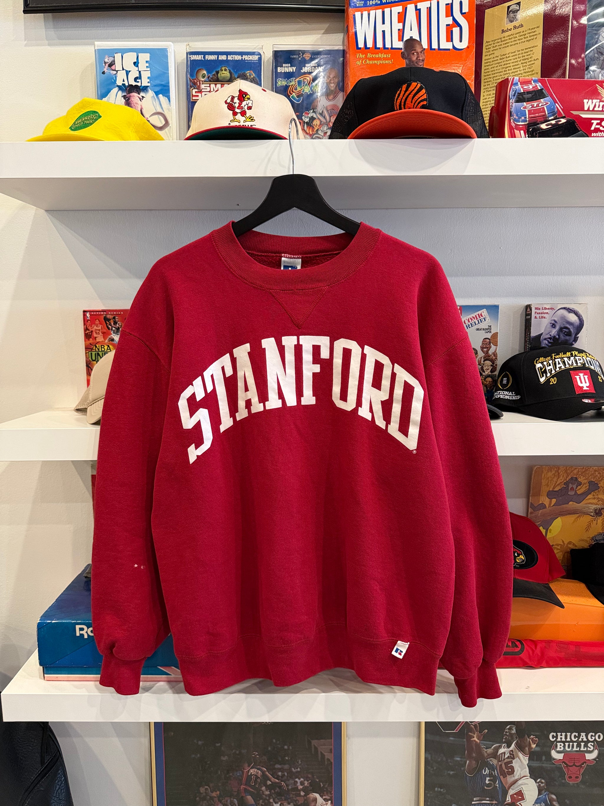 Vintage Stanford University Russell Athletic Sweatshirt Sz L Made 