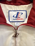 Vintage IU Indiana Hoosiers Logo Athletic Lined Windbreaker Jacket Sz L Front & Back Embroidered