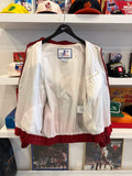 Vintage IU Indiana Hoosiers Logo Athletic Lined Windbreaker Jacket Sz L Front & Back Embroidered