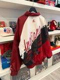 Vintage IU Indiana Hoosiers Logo Athletic Lined Windbreaker Jacket Sz L Front & Back Embroidered