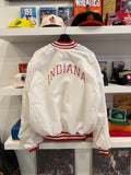 Vintage IU Indiana Satin Varsity Jacket Sz XL