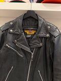 Vintage Harley-Davidson Black Leather Biker Motorcycle Moto Jacket Sz M Made in USA