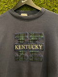 Vintage UK Kentucky Sweatshirt Plaid Embroidered Sz L