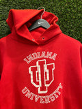 Vintage IU Indiana University Hoodie Sz L Made in USA