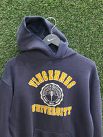 Vintage Vincennes University Crest Blue Hoodie Sz M