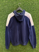 Vintage Nike Blue & White Zipped up Hoodie Sz L