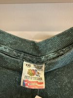 Vintage Earth Moon Stars Bleach Dyed T-Shirt Sz XL