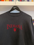 Vintage IU indiana University Embroidered Sweatshirt Sz L Made in USA