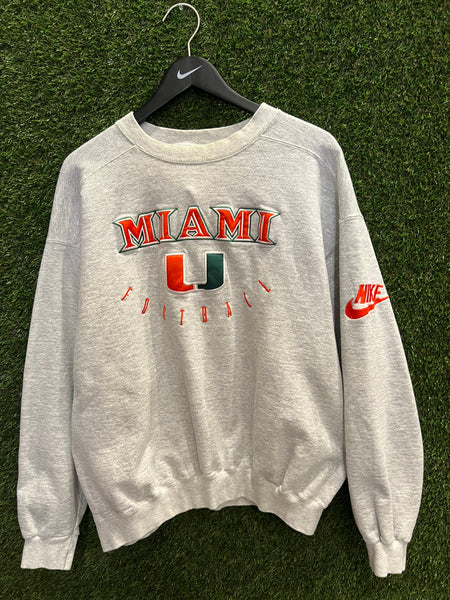 Vintage Miami Hurricanes Football Nike Sweatshirt Sz L