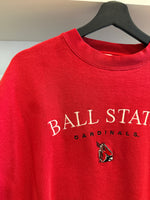 Ball State Cardinals Embroidered Sweatshirt Sz M