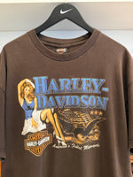 Cox’s Harley-Davidson Rock Hill SC Pin Up Girl Sailor T-Shirt Sz XL