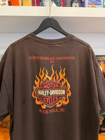Cox’s Harley-Davidson Rock Hill SC Pin Up Girl Sailor T-Shirt Sz XL