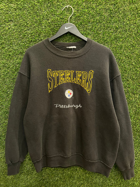 Vintage Pittsburgh Steelers Embroidered Sweatshirt Sz L