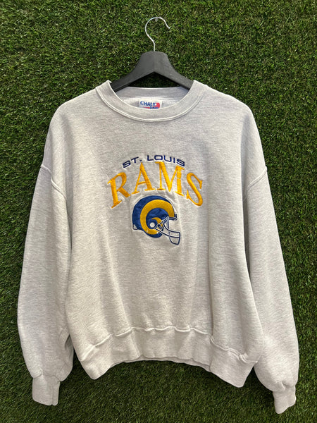 Vintage St Louis Rams Embroidered Sweatshirt Sz L