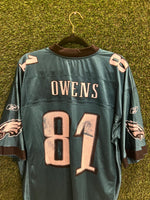 Vintage Terrell Owens #81 Philadelphia Eagles Reebok Jersey Sz L